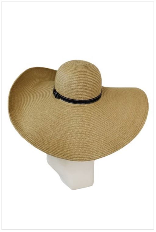 Tan Extra Brim Wire Sun Hat