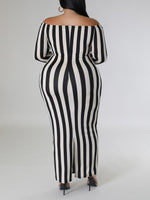 Plus Size Off the Shoulder Lavonia Maxi Dress