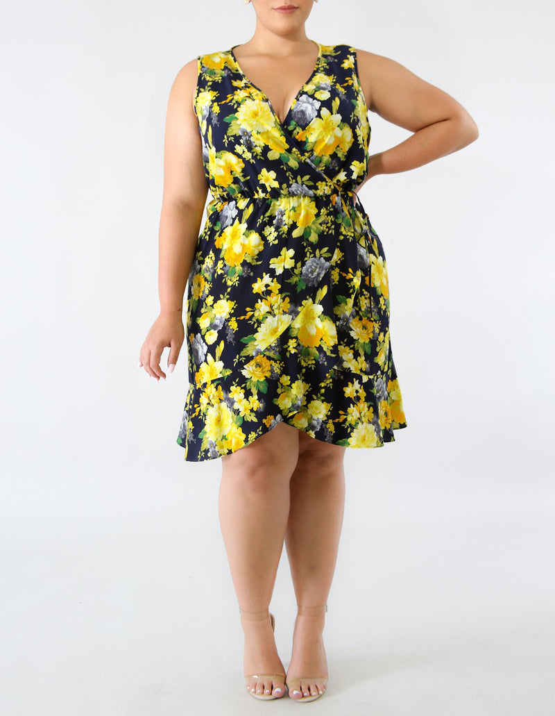 Minivestido con sobrepelliz Sunny Day de talla grande
