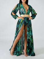 Vestido largo sexy pin