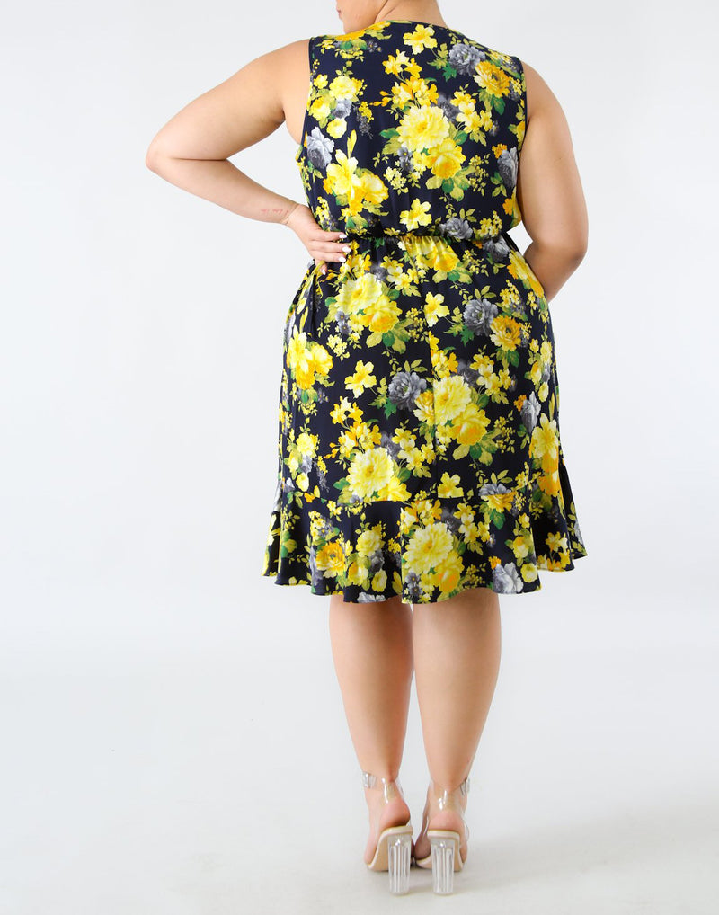 Minivestido con sobrepelliz Sunny Day de talla grande