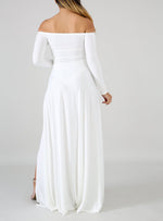 White Slit Maxi Dress