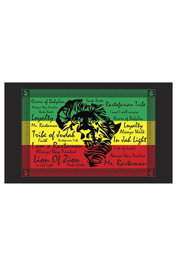 Rasta Africa Map Lion Sarong