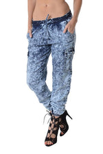Denim Cargo Jogger Pants