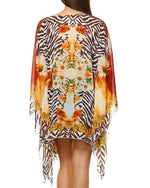 Brown Embellished Tunic Kaftan