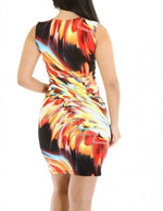 Vestido estampado con escote en V profundo Venechia