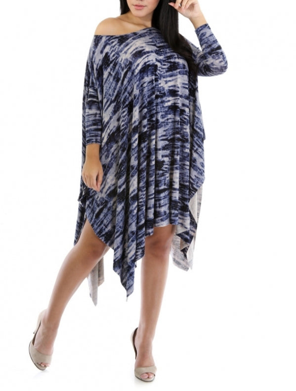 Vestido tipo poncho de punto jersey