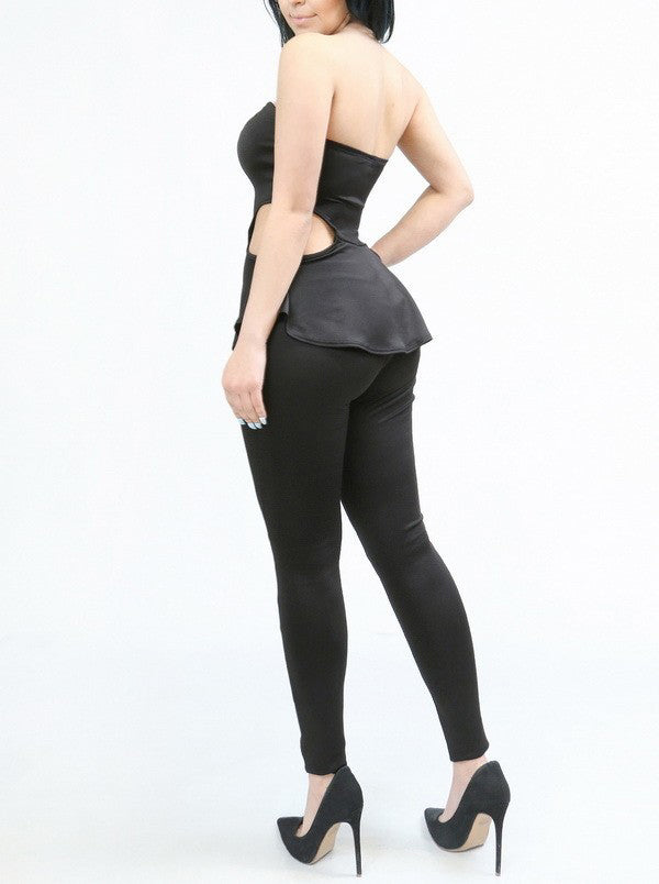 Peplum Cut Out Jumpsuit