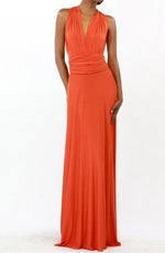 Orange Multi Style Convertible Maxi Dress