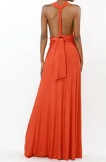 Orange Multi Style Convertible Maxi Dress