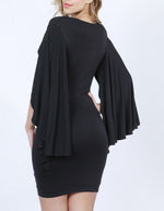 Cape Bell Sleeve Dress