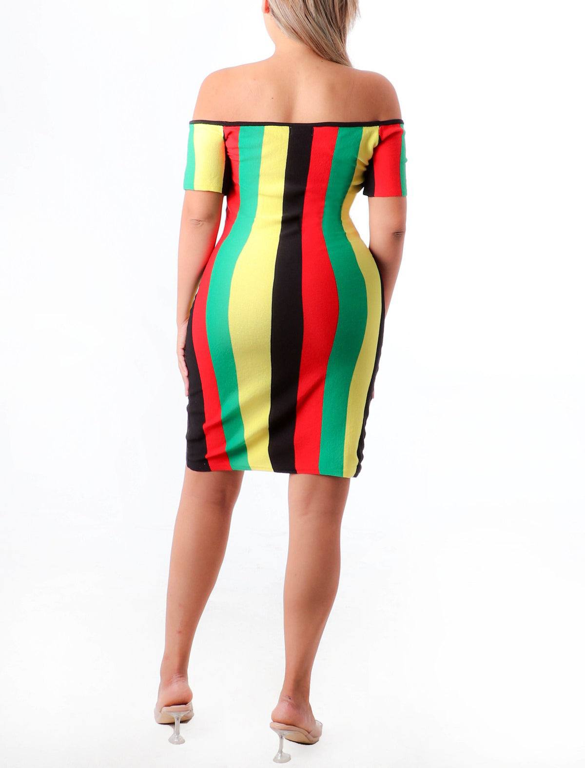 rasta bodycon dress Rasta Reggae Bodycon Midi Dress S/M