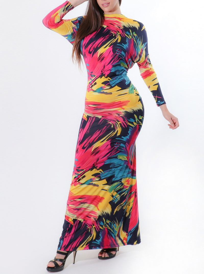deep plunge v neck maxi dress Sylvie Plunge V-Neck Maxi Dress