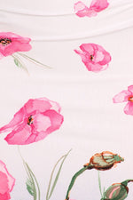 Vestido midi de manga larga con estampado floral