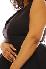 Plus Size Black Skater Dress