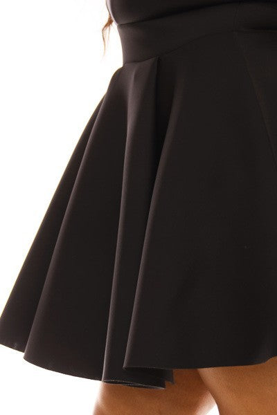 Plus Size Black Skater Dress