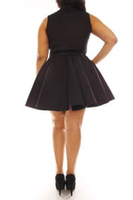 Plus Size Black Skater Dress
