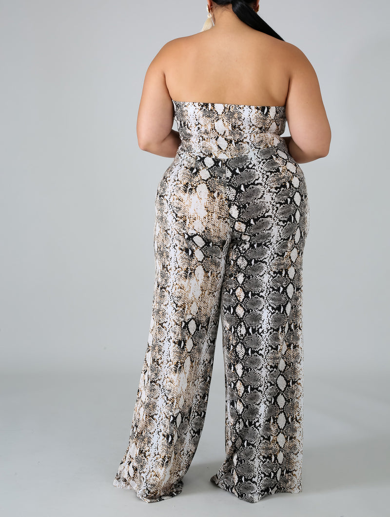 Plus Size Sassy Tube Jumpsuit