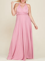 Plus Size Mauve Multi Style Convertible Maxi Dress