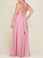 Plus Size Mauve Multi Style Convertible Maxi Dress