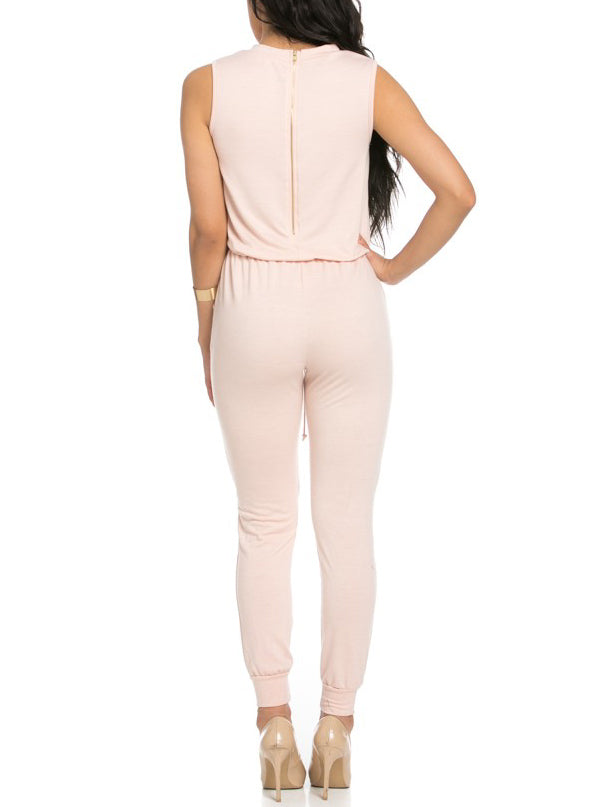 Knee Cut Out French Terry Jumpsuit