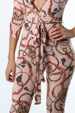 Blush Pink Chain Printed Jumpsuit