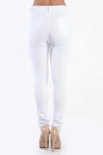 High Waist Knee Cut Out Jeans