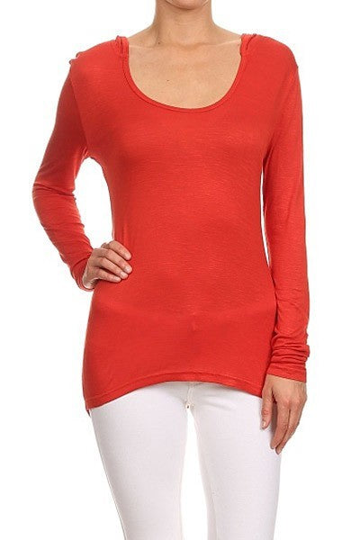 Sudadera con capucha de manga larga flameada de talla grande