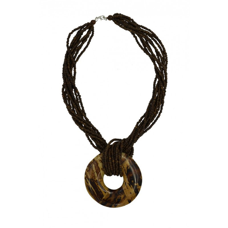 Banana Bark Pendant Necklace