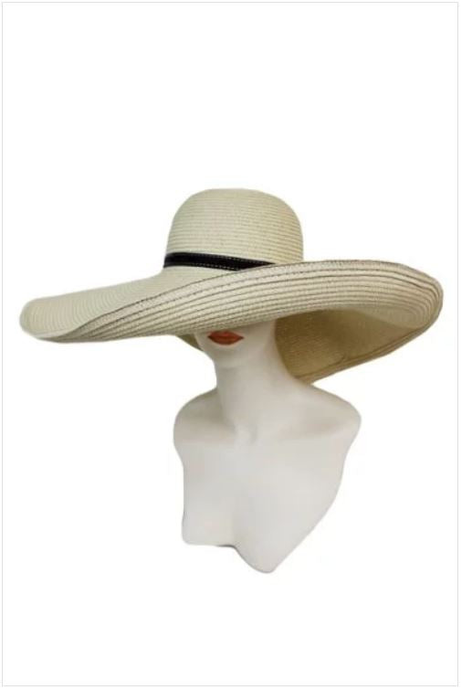 Sombrero de ala extra natural con alambre