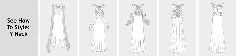 Vestido largo convertible estilo rosa fuerte